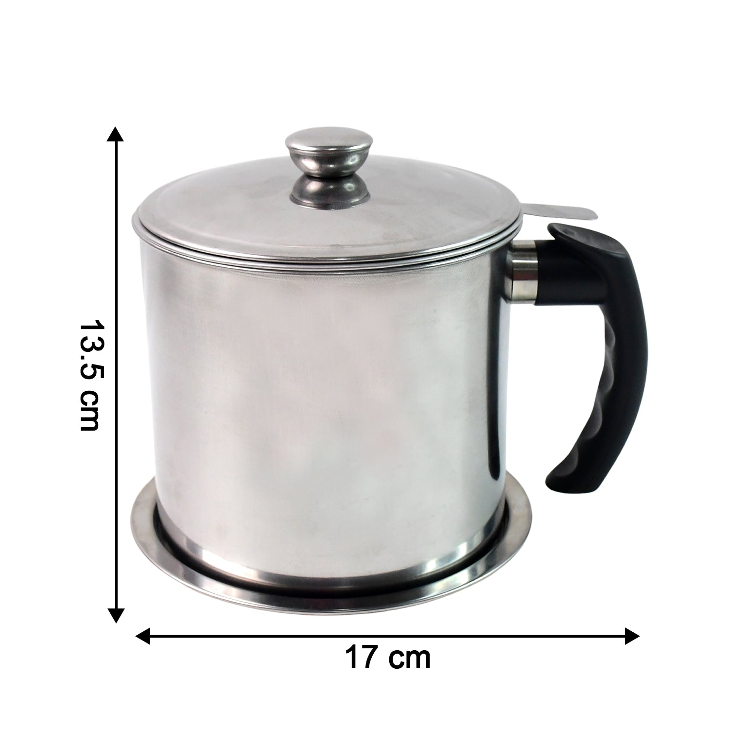 Stainless Steel Oil Strainer Pot with Lid and Filter Mesh (1 Set) Stainless Steel Oil Strainer Pot with Lid and Filter Mesh (1 Set)